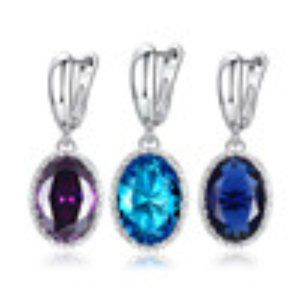 RETRO LUXURY LADIES EARRINGS INLAID WITH LARG